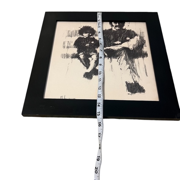 Aldo Luongo Charcoal Lithograph Framed Sketch From His Lovers Series. - Picture 8 of 8